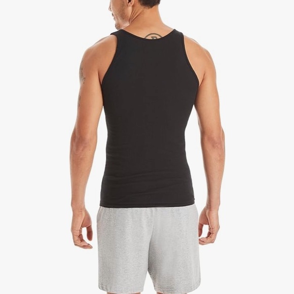 Hanes Men’s Ribbed Tank, Cotton Undershirt Tank - Picture 3 of 10